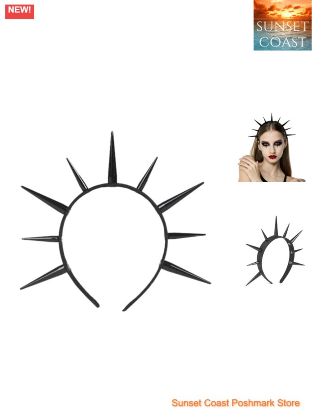 Gothic Crown Spike Headband Halloween Cosplay Headpiece